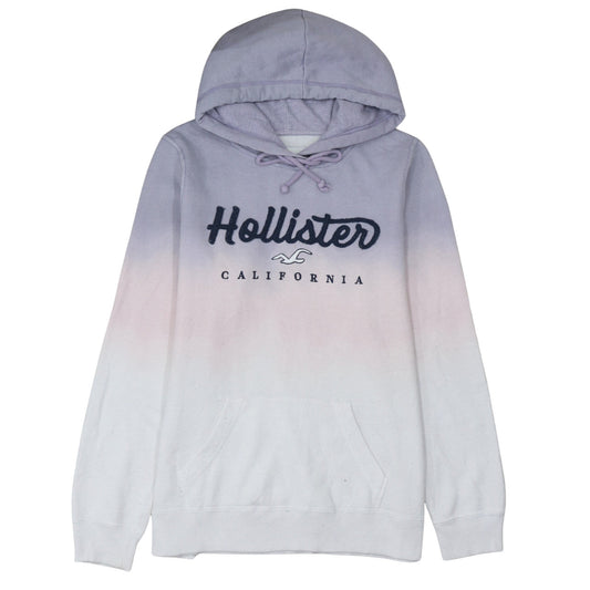 Hollister Men’s Purple Ombre Hoodie L Classic Embroidered Fleece