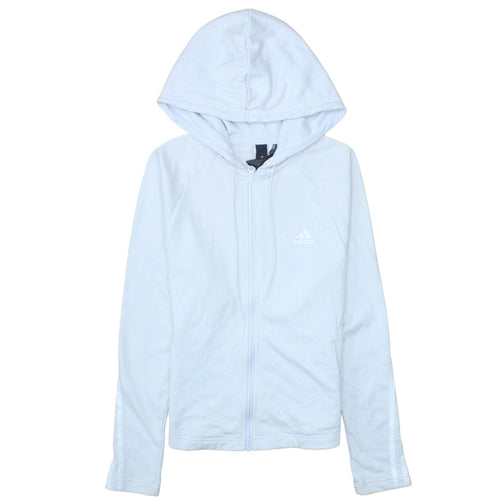 Adidas Women’s White Full Zip Hoodie Small Athletic Casual