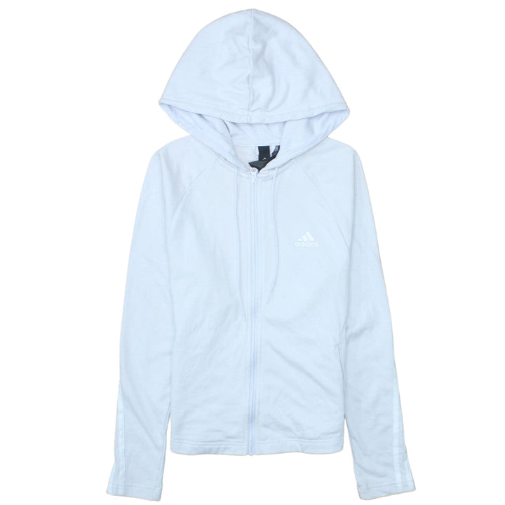 Adidas Women’s White Full Zip Hoodie Small Athletic Casual