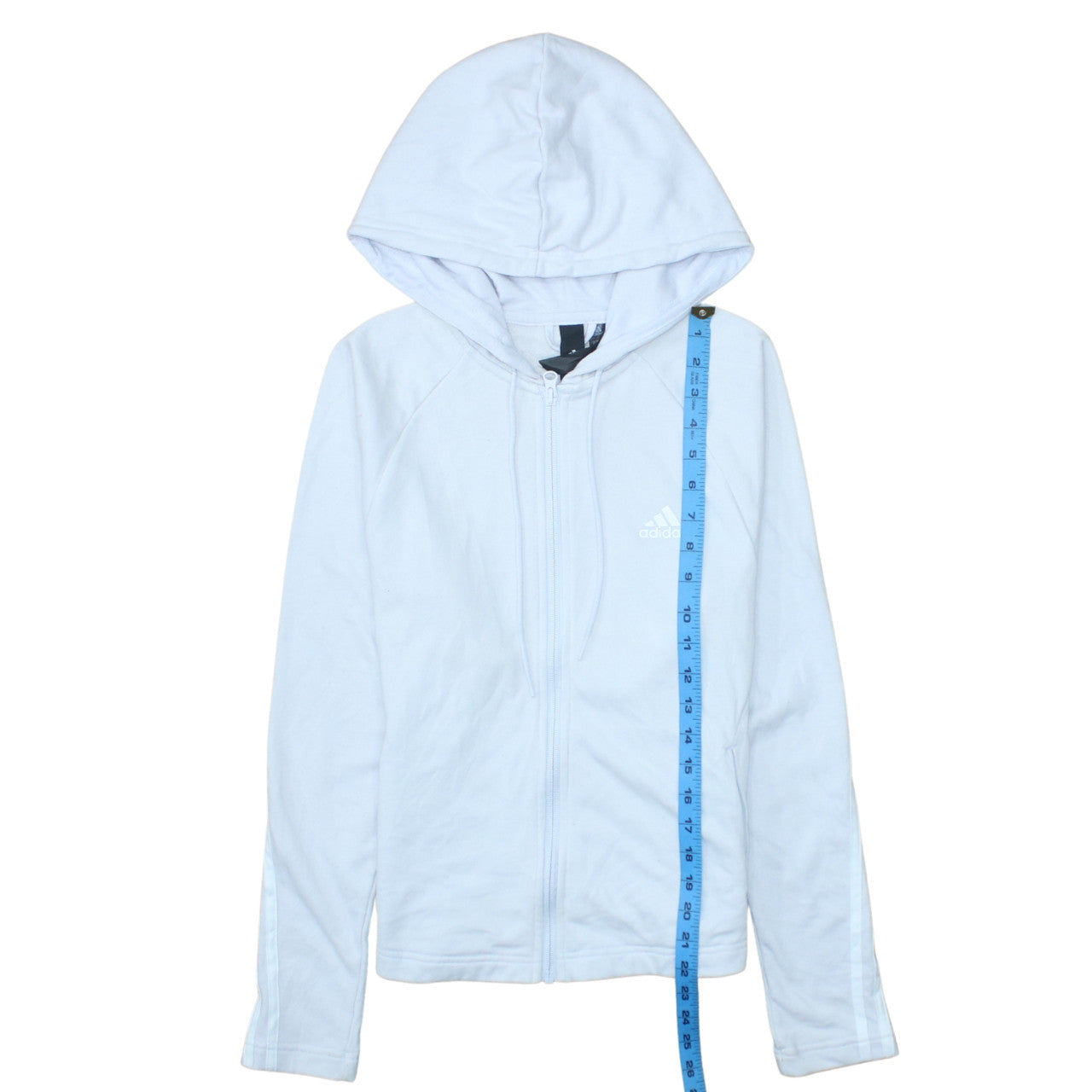 Adidas Women’s White Full Zip Hoodie Small Athletic Casual