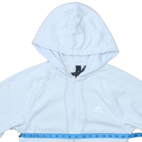Adidas Women’s White Full Zip Hoodie Small Athletic Casual