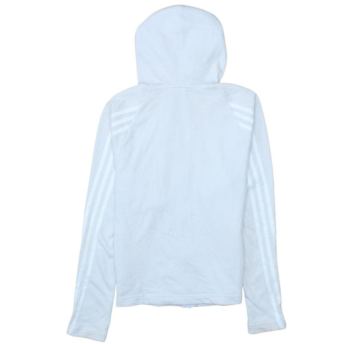 Adidas Women’s White Full Zip Hoodie Small Athletic Casual
