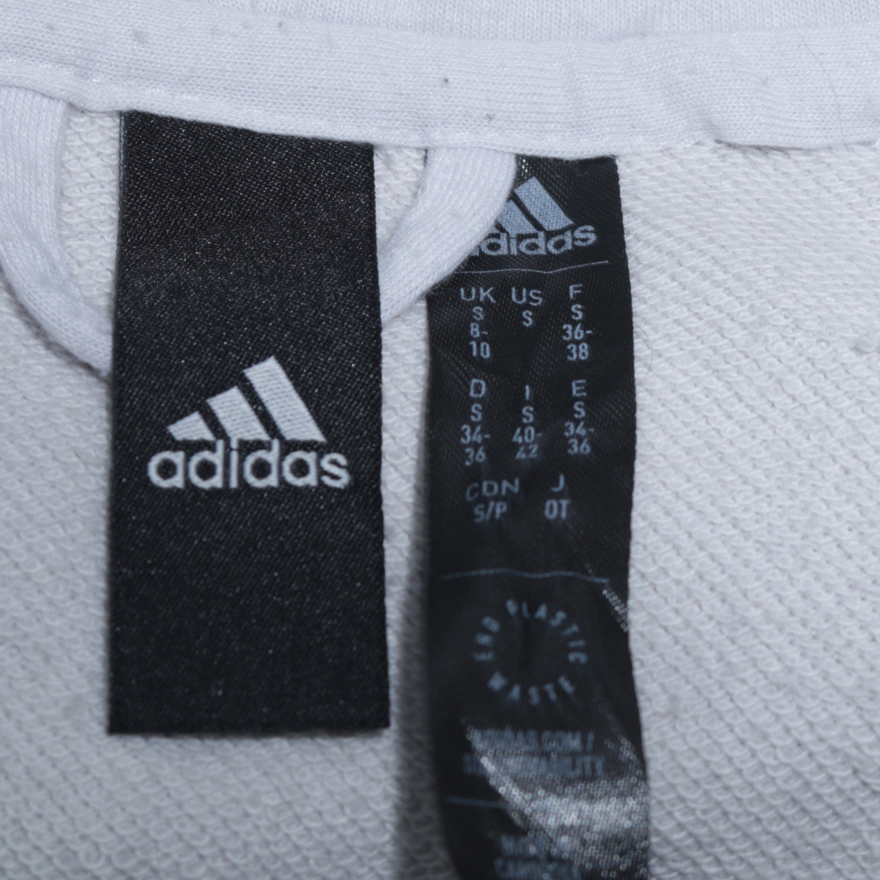 Adidas Women’s White Full Zip Hoodie Small Athletic Casual