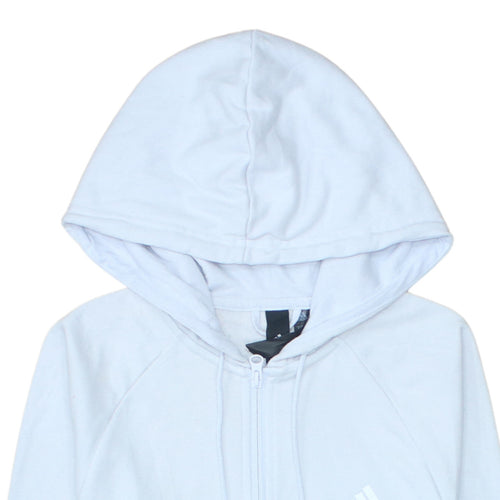 Adidas Women’s White Full Zip Hoodie Small Athletic Casual