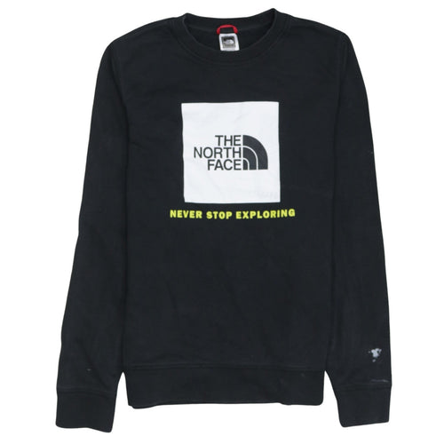 The North Face Boys Black XL Pullover Crew Neck Graphic Sweatshirt