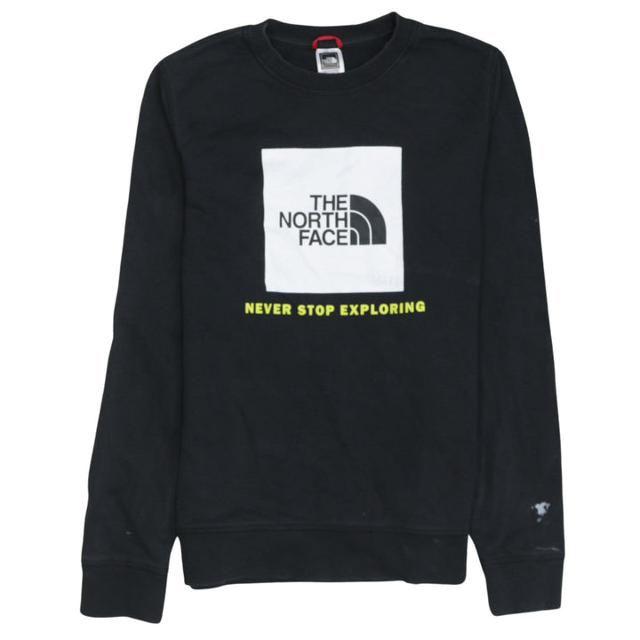 The North Face Boys Black XL Pullover Crew Neck Graphic Sweatshirt