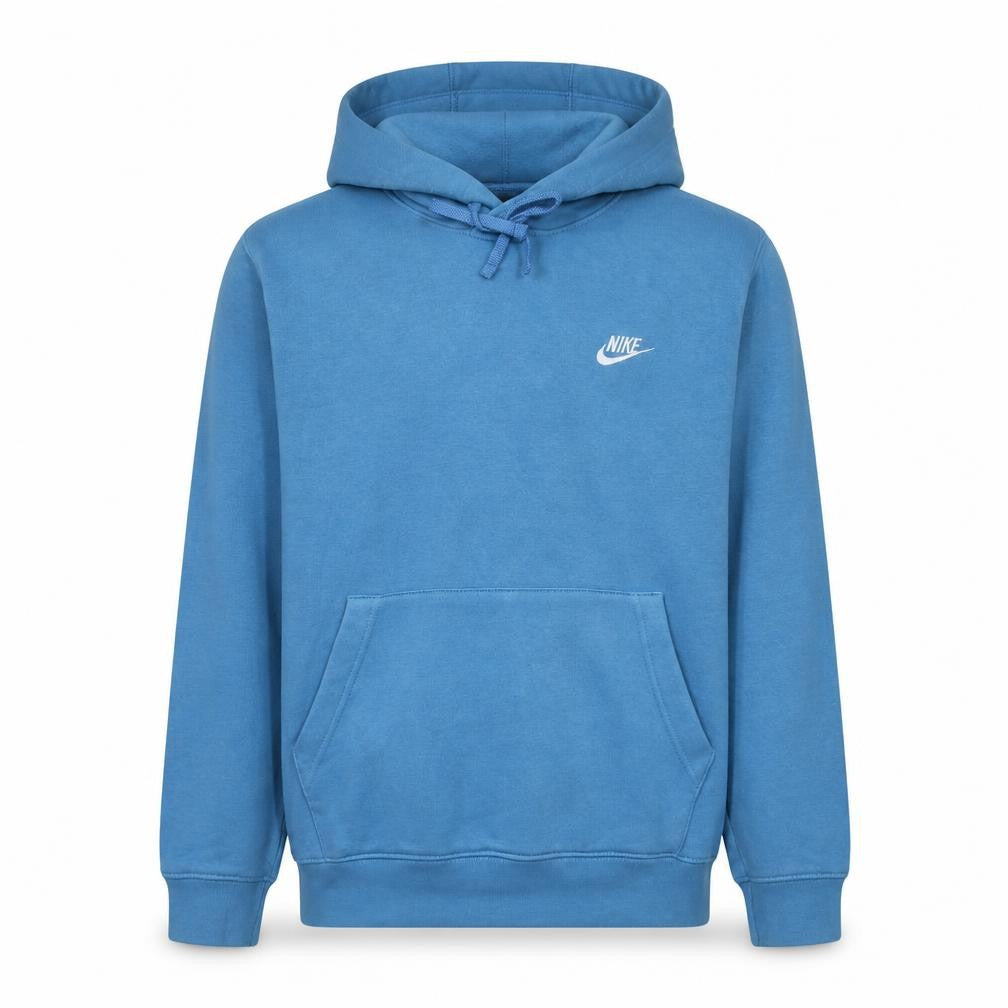 Front view of Nike Men's Blue Pullover Hoodie Small Regular Fit Fleece Sweatshirt