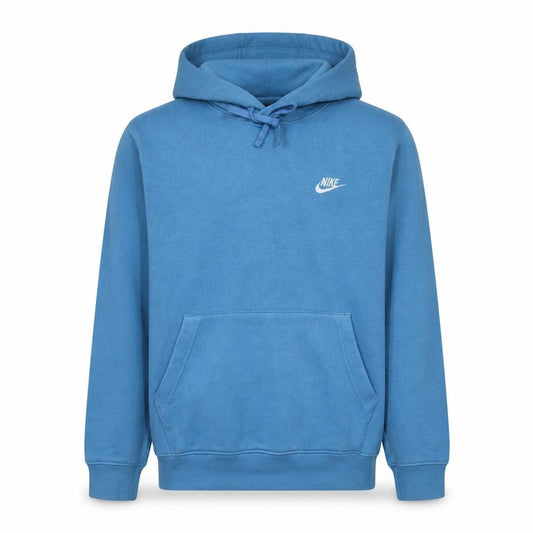 Front view of Nike Men's Blue Pullover Hoodie Small Regular Fit Fleece Sweatshirt