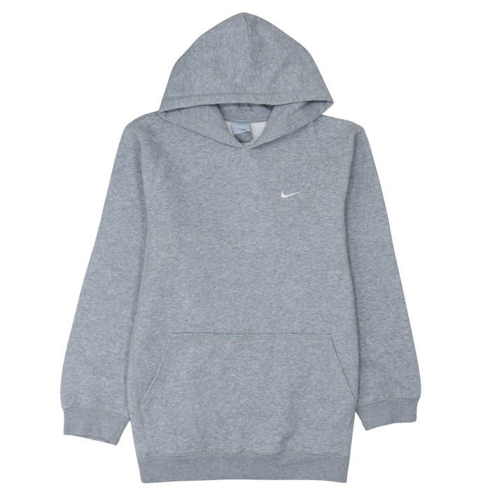 Nike Boys Grey Fleece Pullover Hoodie Size 13-14 Years Regular Fit