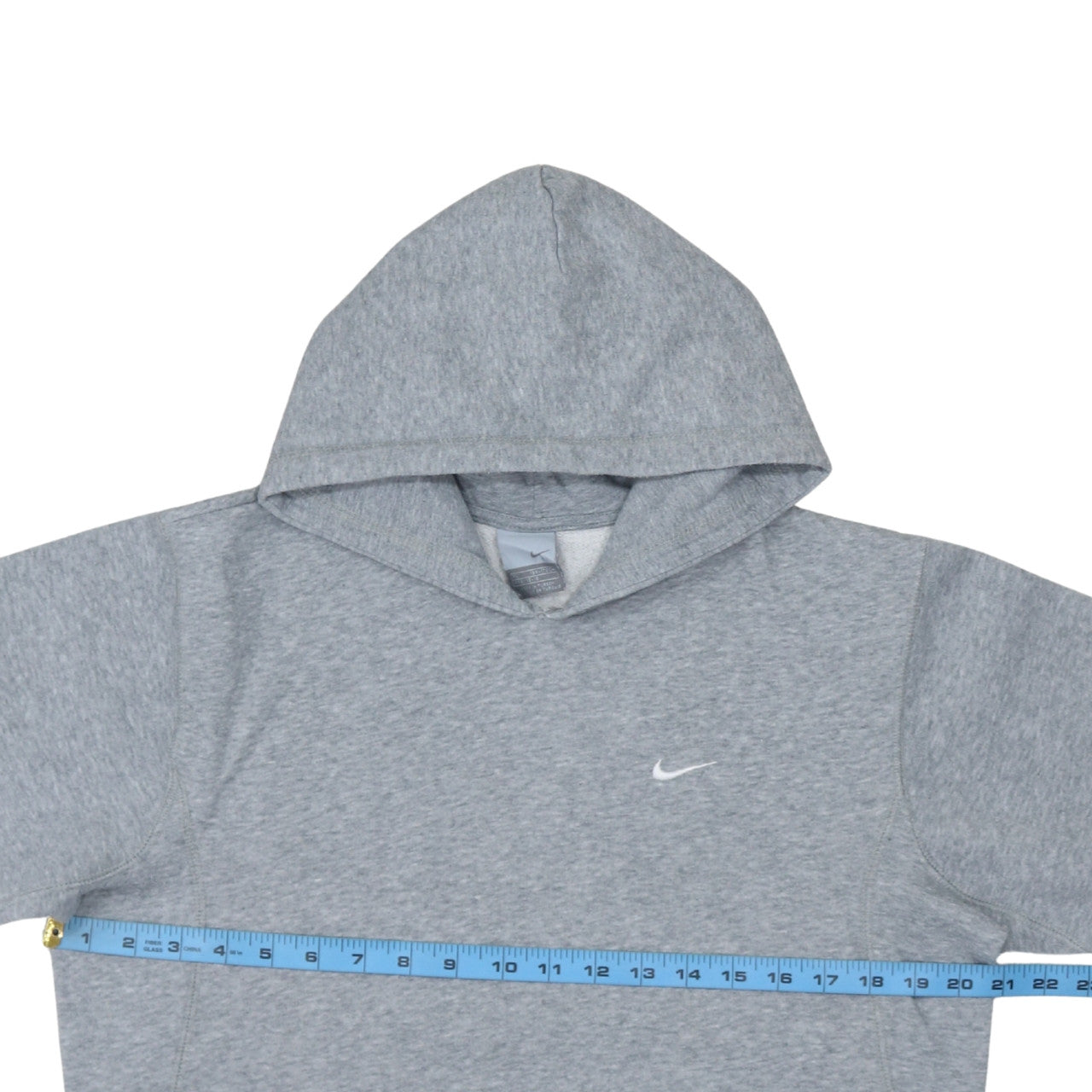 Nike Boys Grey Fleece Pullover Hoodie Size 13-14 Years Regular Fit