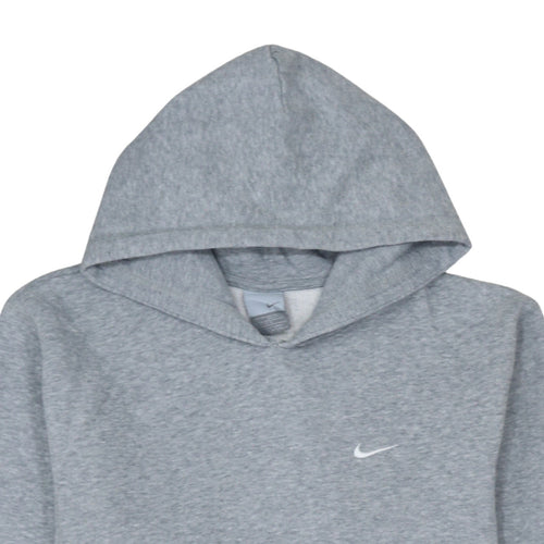 Nike Boys Grey Fleece Pullover Hoodie Size 13-14 Years Regular Fit