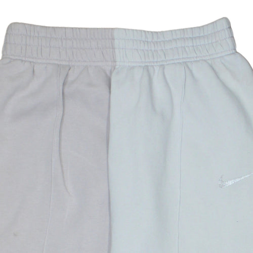 Nike Women Beige & White Colourblock Fleece Joggers Size S