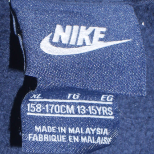 Nike Boys Blue Pullover Hoodie Fleece XL 13-15 Years Hooded Sweatshirt