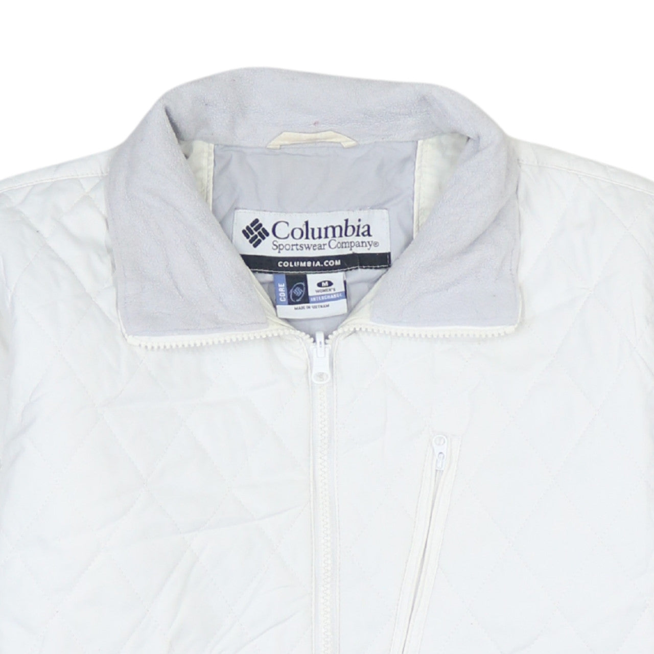Columbia Women's White Quilted Interchange Jacket Size M