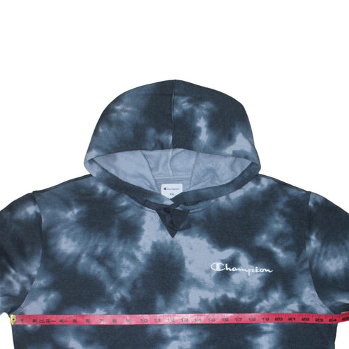 Champion Men's Black Tie-Dye Pullover Hoodie XXL Cotton Blend