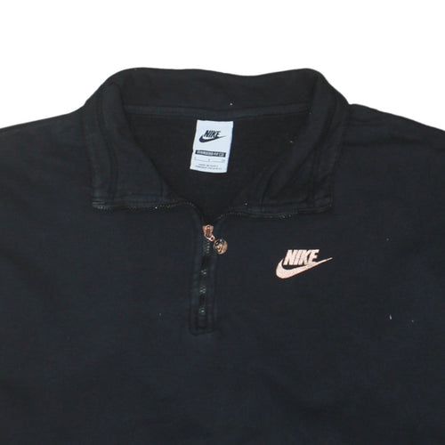 Nike Women's Black 1/4 Zip Oversized Sweatshirt Size S