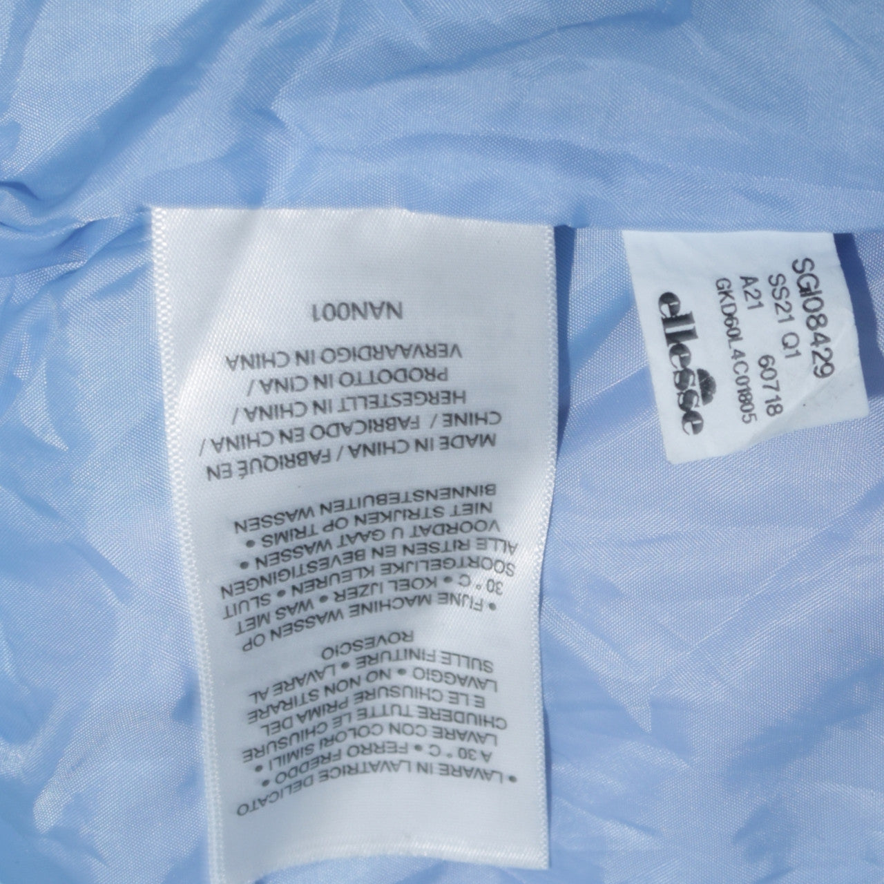 Ellesse Women's Blue Cropped Bomber Jacket UK 12 Retro Lightweight