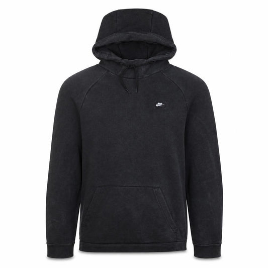 Front view of Nike Men's Black Pullover Hoodie, size S, Fleece Sportswear