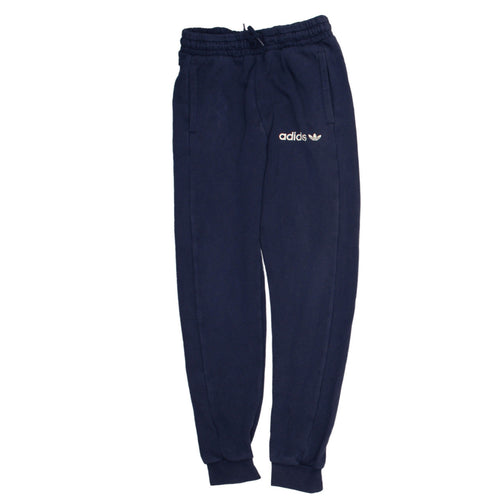 adidas Boys Blue Fleece Jogger Trousers 11-12 Years Elastic Waist