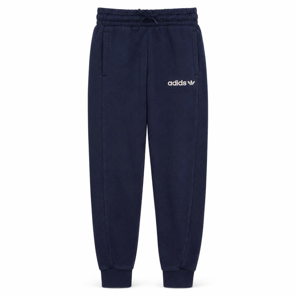 adidas Boys Blue Fleece Jogger Trousers 11-12 Years Elastic Waist