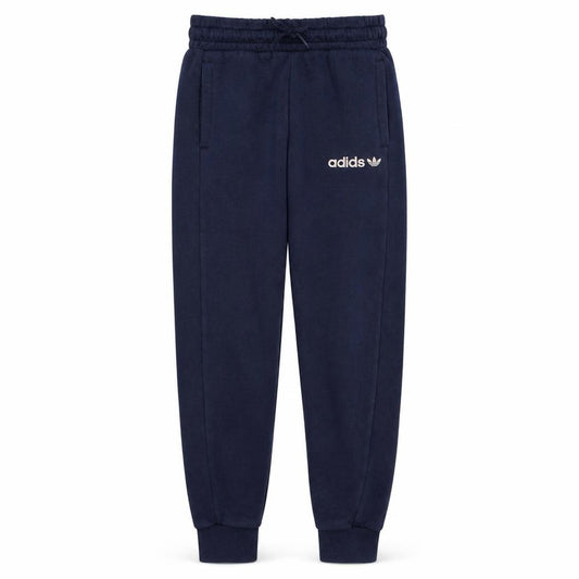 adidas Boys Blue Fleece Jogger Trousers 11-12 Years Elastic Waist
