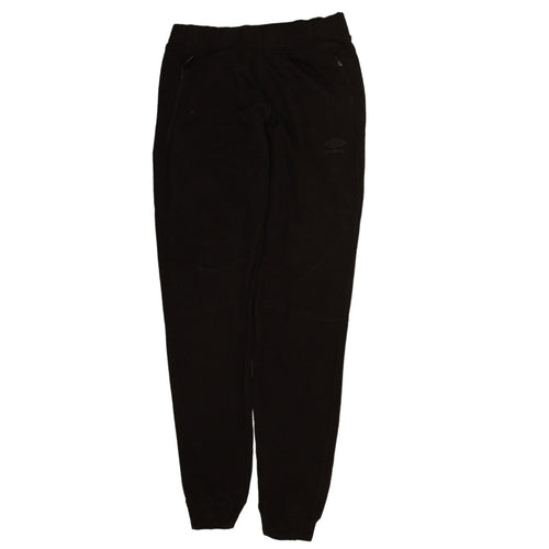 Umbro Womens Black Jogger Sweatpants Size S Fleece Lined Casual