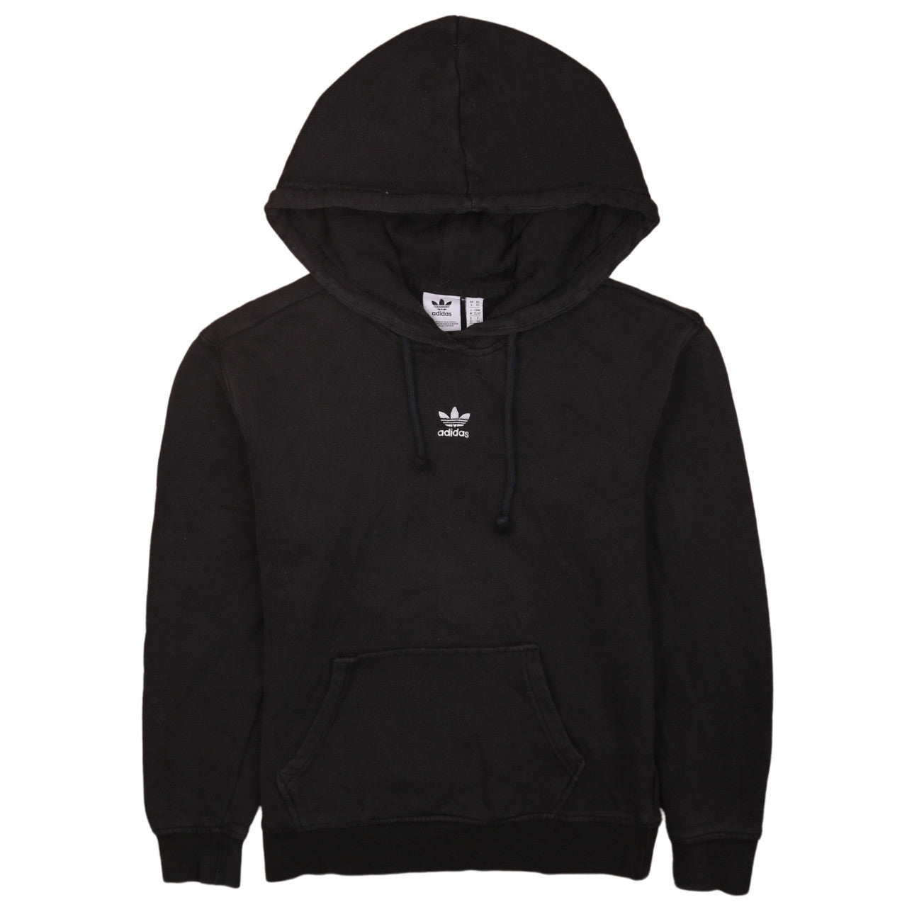 Adidas Women Black Pullover Hoodie UK 6 XS Hooded Sweatshirt