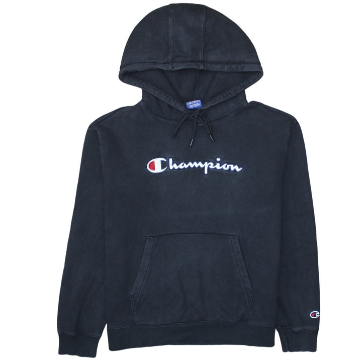 Champion Men's Black Embroidered Logo Pullover Hoodie Size M