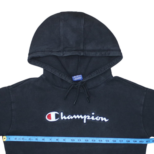 Champion Men's Black Embroidered Logo Pullover Hoodie Size M