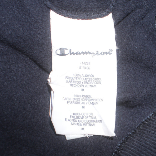 Champion Men's Black Embroidered Logo Pullover Hoodie Size M
