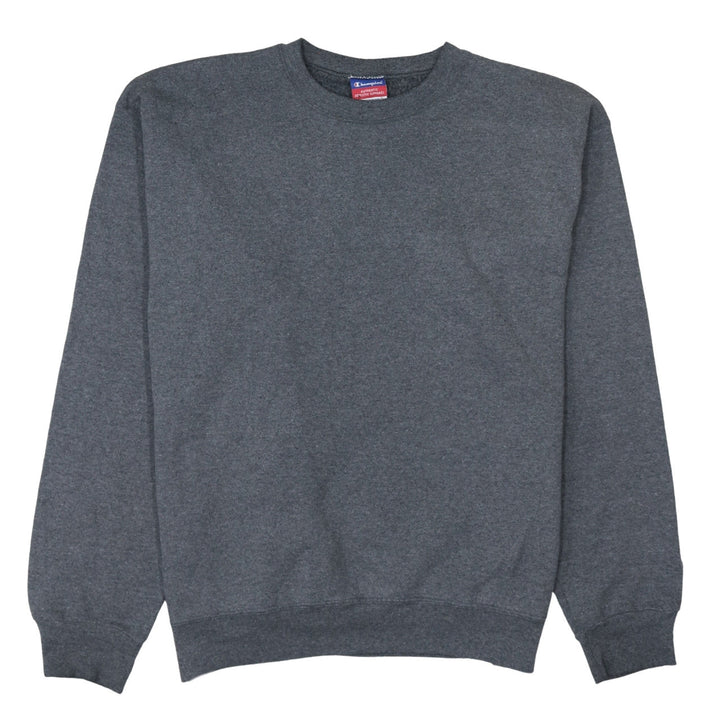 Champion Men's Grey Crew Neck Fleece Pullover Sweatshirt Size L
