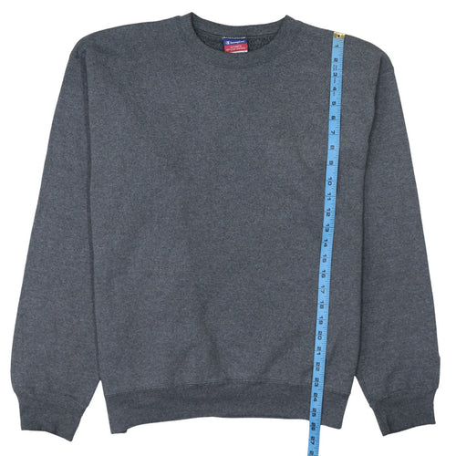 Champion Men's Grey Crew Neck Fleece Pullover Sweatshirt Size L