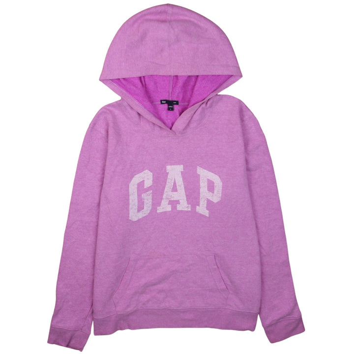 GAP Women Pink Pullover Hoodie L Cotton Blend Casual Logo Style