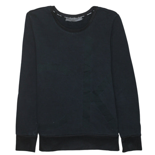 Calvin Klein Men's Black Crew Neck Graphic Logo Pullover Sweatshirt Size S