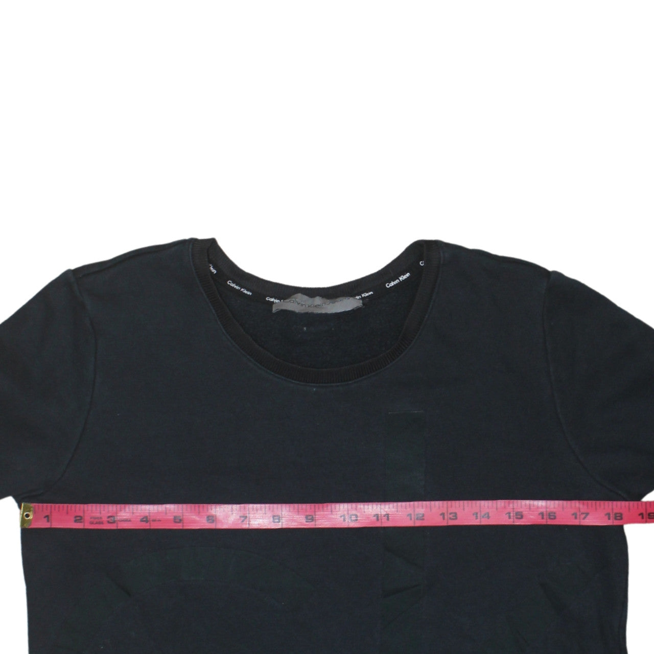 Calvin Klein Men's Black Crew Neck Graphic Logo Pullover Sweatshirt Size S