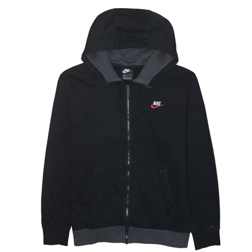 Nike Mens Black Full Zip Hoodie Medium Sportswear Fleece