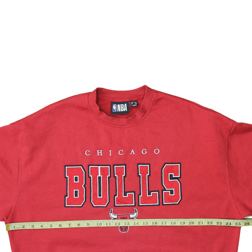 NBA Chicago Bulls Red Sweatshirt Women S Pullover Crew Neck Style