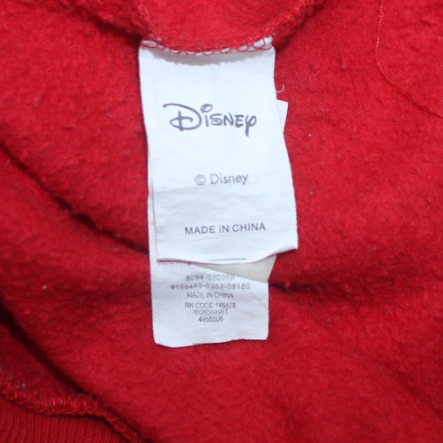 Disney Mickey Mouse Red Sweatshirt Women XL Relaxed Fit Pullover
