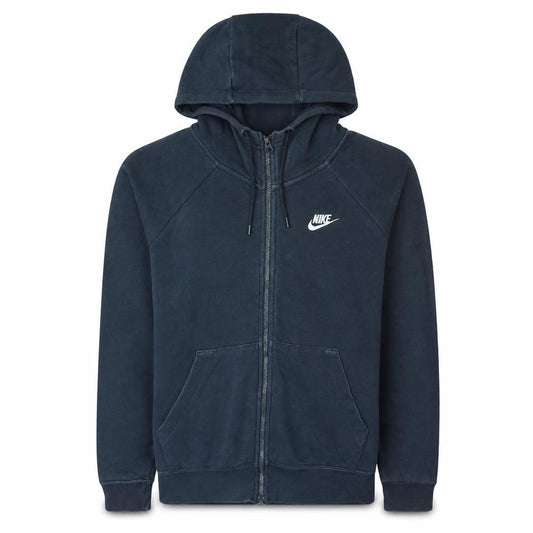 Front view of Nike Men's Black Full Zip Hoodie Small Fleece Sportswear