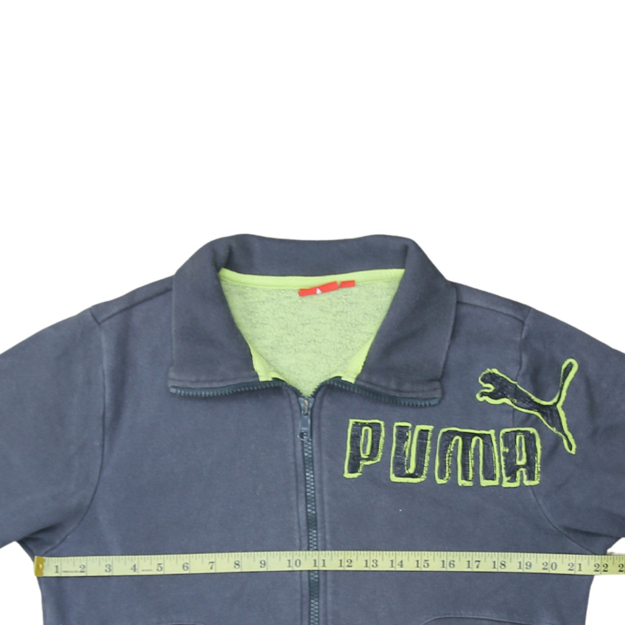 Puma Men's Blue L Track Jacket Full Zip Cotton Blend Sportswear