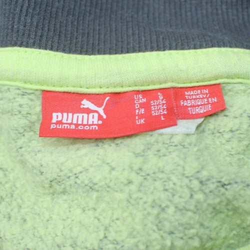 Puma Men's Blue L Track Jacket Full Zip Cotton Blend Sportswear