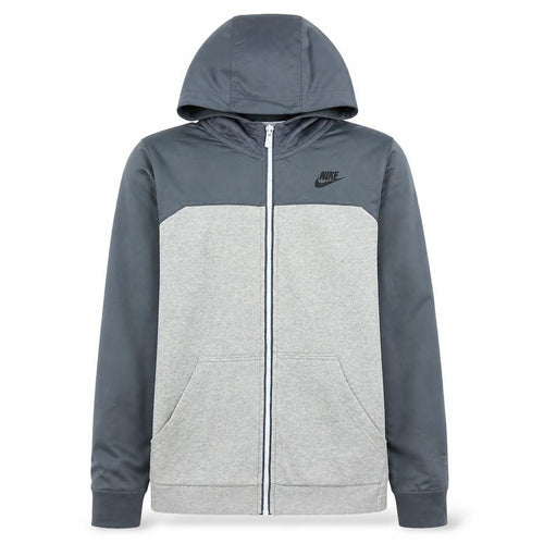 Nike Boys Grey Full Zip Hoodie XL 158-170cm Colourblock Sportswear