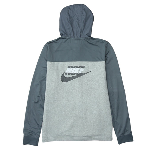Nike Boys Grey Full Zip Hoodie XL 158-170cm Colourblock Sportswear