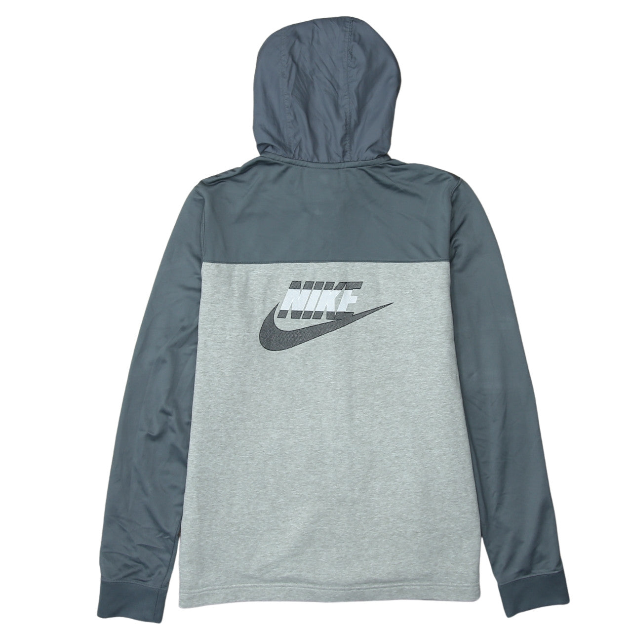 Nike Boys Grey Full Zip Hoodie XL 158-170cm Colourblock Sportswear