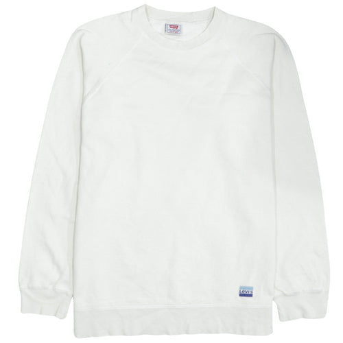 Levi's Men's White Crew Neck Pullover Sweatshirt Size L