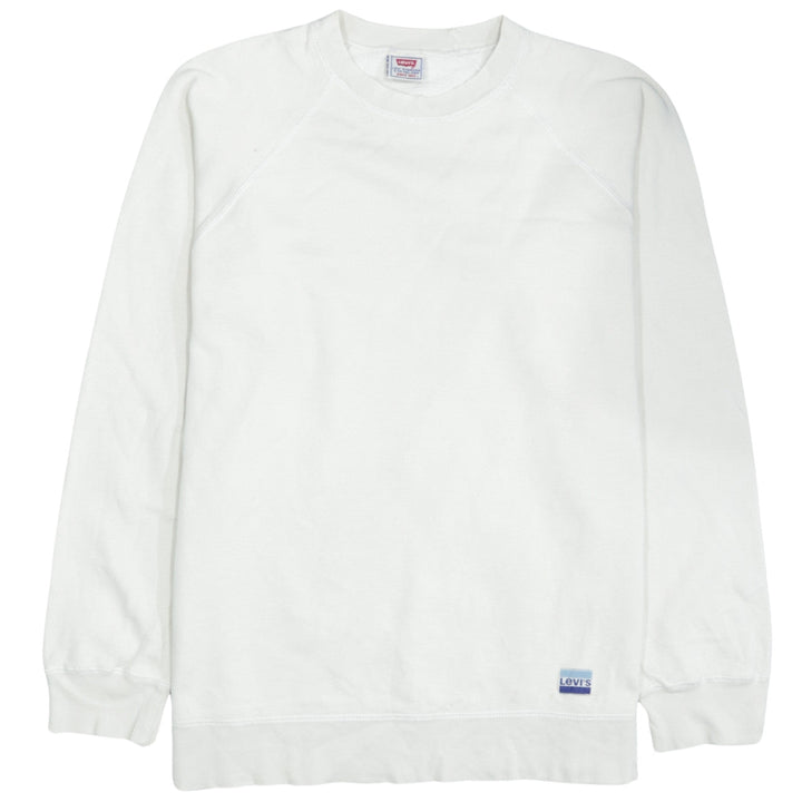 Levi's Men's White Crew Neck Pullover Sweatshirt Size L