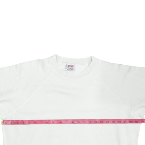 Levi's Men's White Crew Neck Pullover Sweatshirt Size L