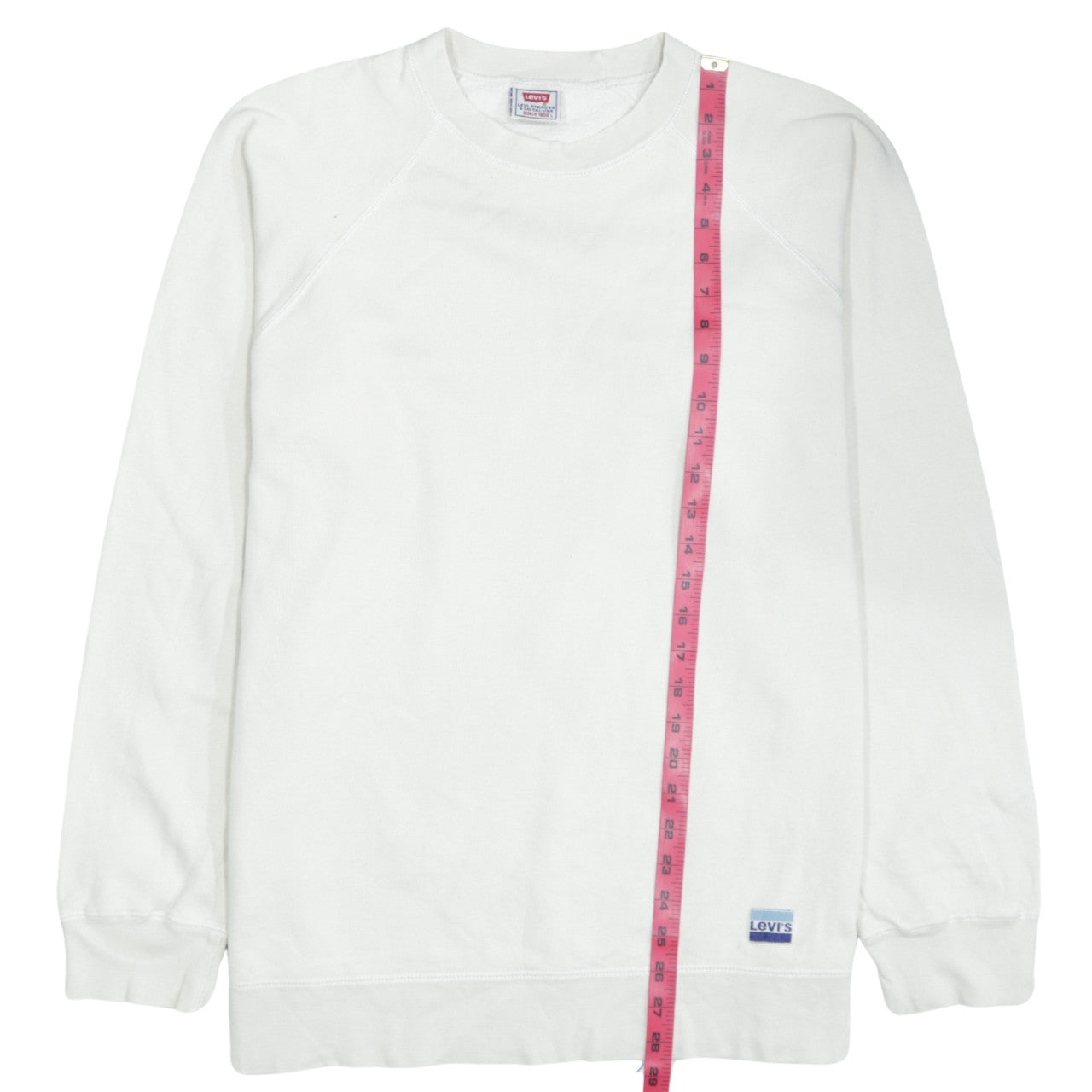Levi's Men's White Crew Neck Pullover Sweatshirt Size L