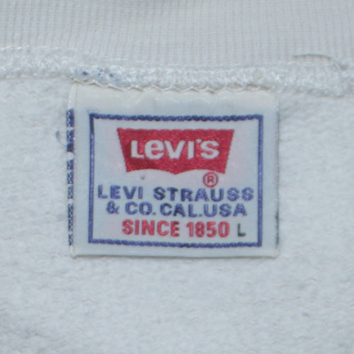 Levi's Men's White Crew Neck Pullover Sweatshirt Size L