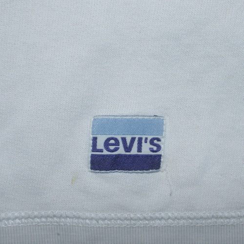 Levi's Men's White Crew Neck Pullover Sweatshirt Size L